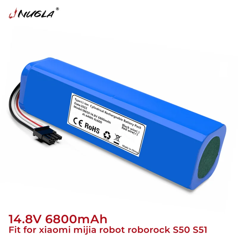 

6800Mah Li-Ion Роботизированный Stofzuiger зарядное устройство для Xiaomi Mijia 2nd Robot Roborock S50 S51 S55 аксессуары