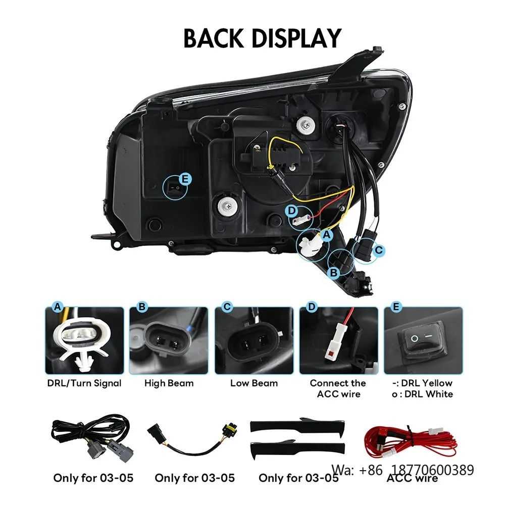 Фото Новые сменные светодиодные фары LUMA с двойным проектором для Toyota 4Runner Hilux Surf 4-го поколения 2003-2009 годов №5