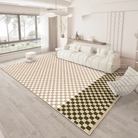 ins checkerboard short pile carpets for living room decoration rugs for bedroom decor carpet non slip area rug home floor mats