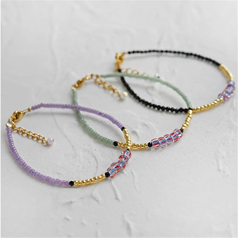 Оригинальный дизайн красочный браслет с бусинами на удачу регулируемый в стиле