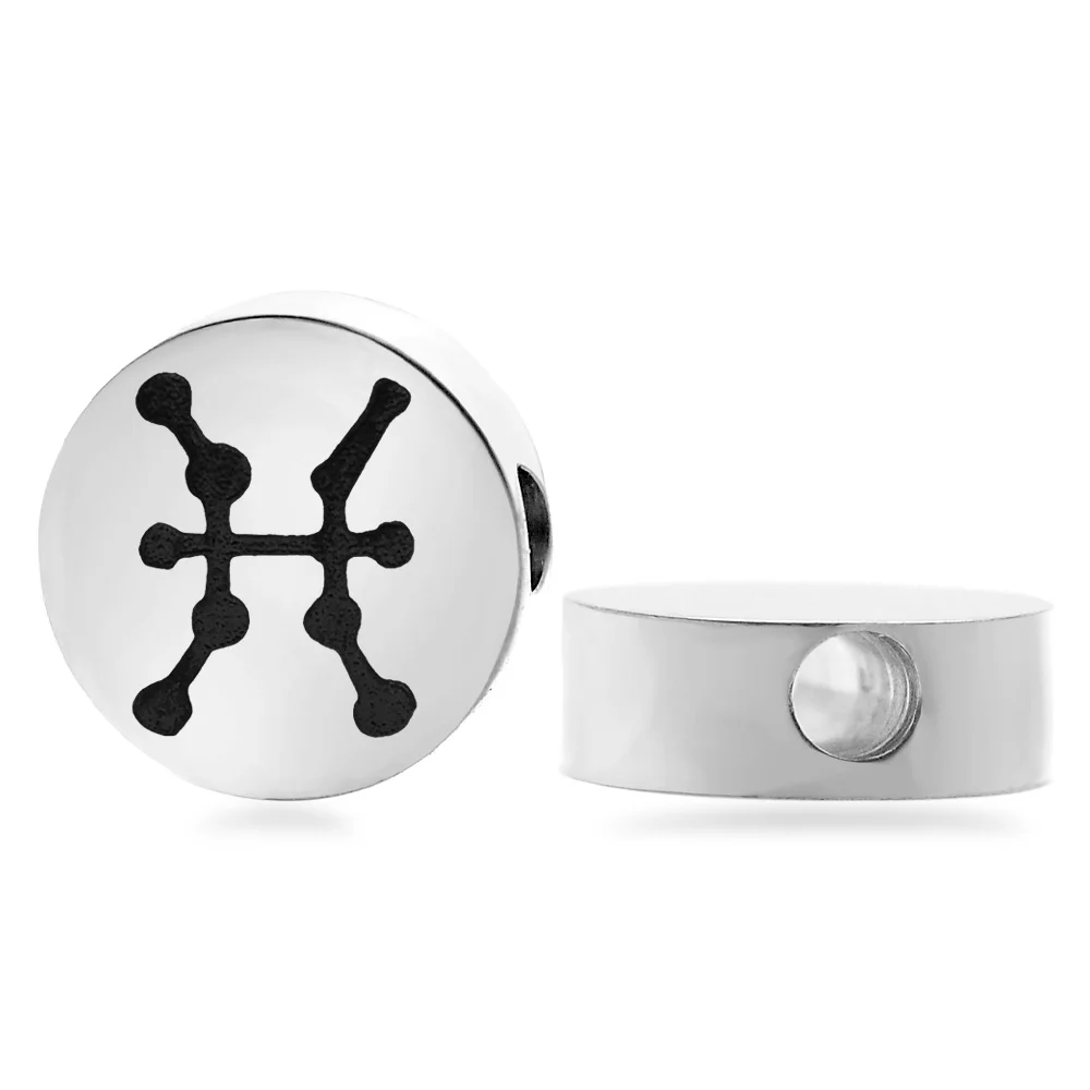 5 шт./лот 100% подвески из нержавеющей стали DIY в виде дисков зодиака оптовая продажа