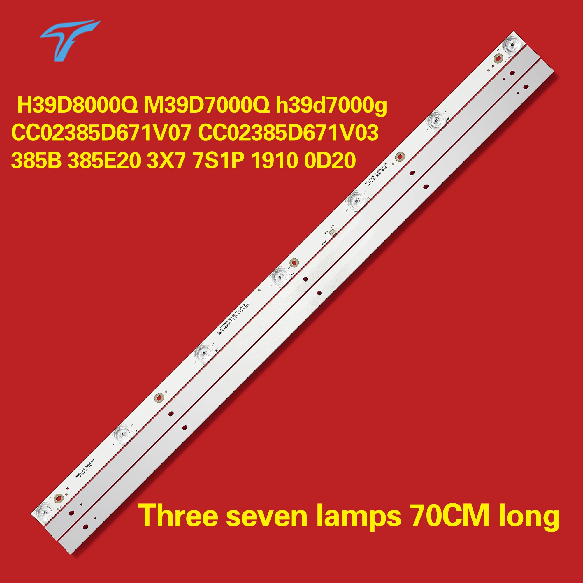 

LED Backlight strip 7lamp for ULM-39TC120 LE-39ZTH07 LE-39ZTHS17 CC02385D671V03 385B 385E20 3X7 7S1P 1910 0D20 ULX-39TC220