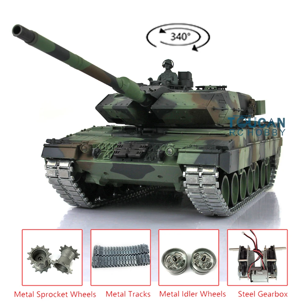 

Henglong Upgraded Ver 1/16 7.0 German Leopard2A6 RC Tank 3889 Infrared Combat Radio Control Battle Toy TH17579-SMT7