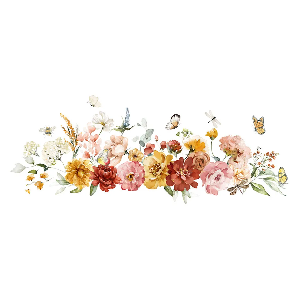 

Decorative Stickers Posters 30*40cm 4pcs Floral Butterfly Room Decoration Wall Sticker Home Arts Crafts Decoration Stickers