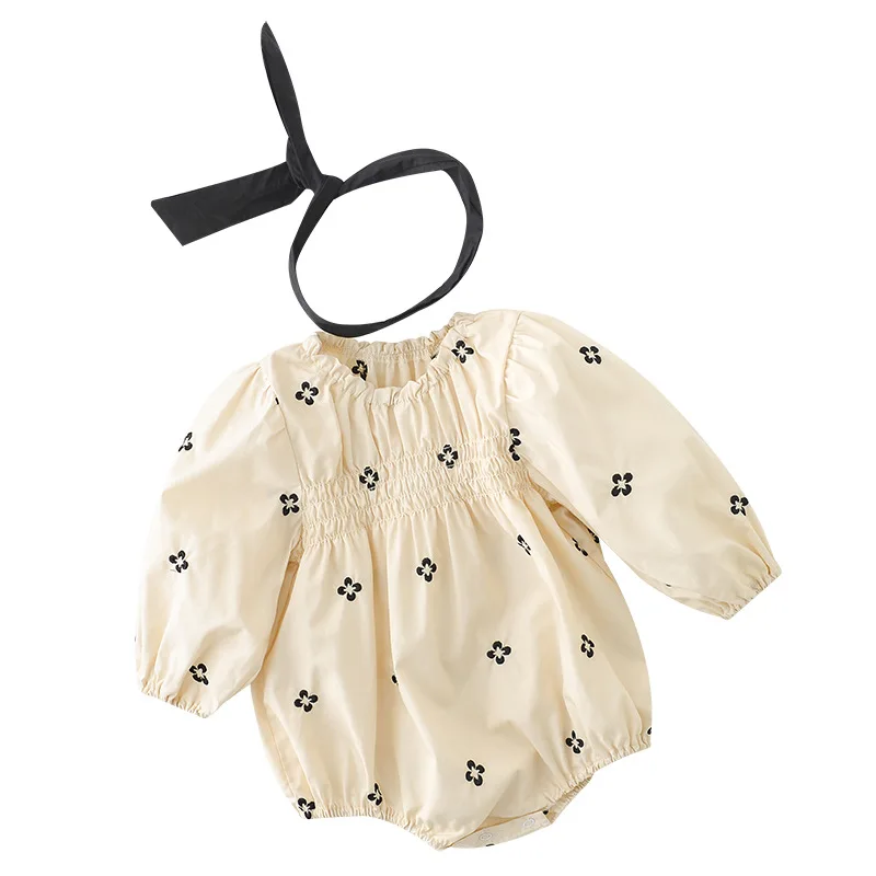 

Baby Bodysuit Long Sleeve Girl Romper Cute Fashion Print Bow Autumn Spring New 2022 Clothes