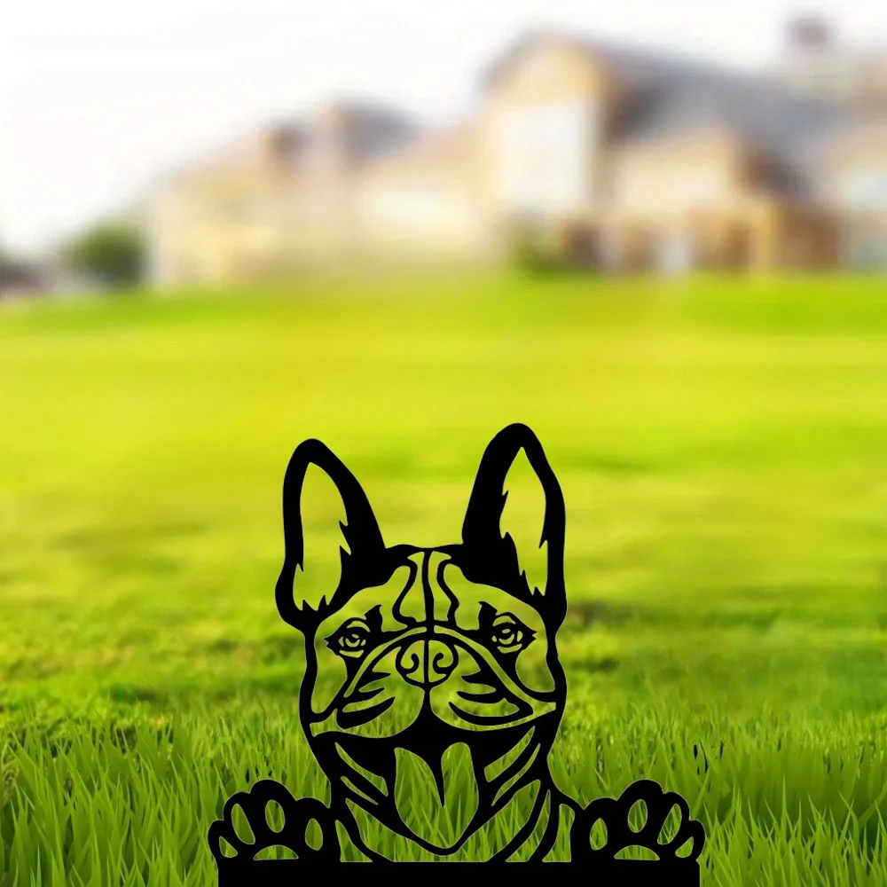 Привлекательная Металлическая Садовая Статуя С Силуэтом Собаки Идеально