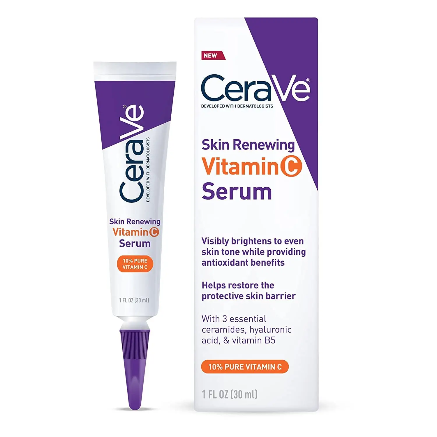 

CeraVe Vitamin C Serum Ceramides Repair Barrier Brightening Skin Facial Serum With 10% Pure VC Anti-aging Anti-oxidation 30ml