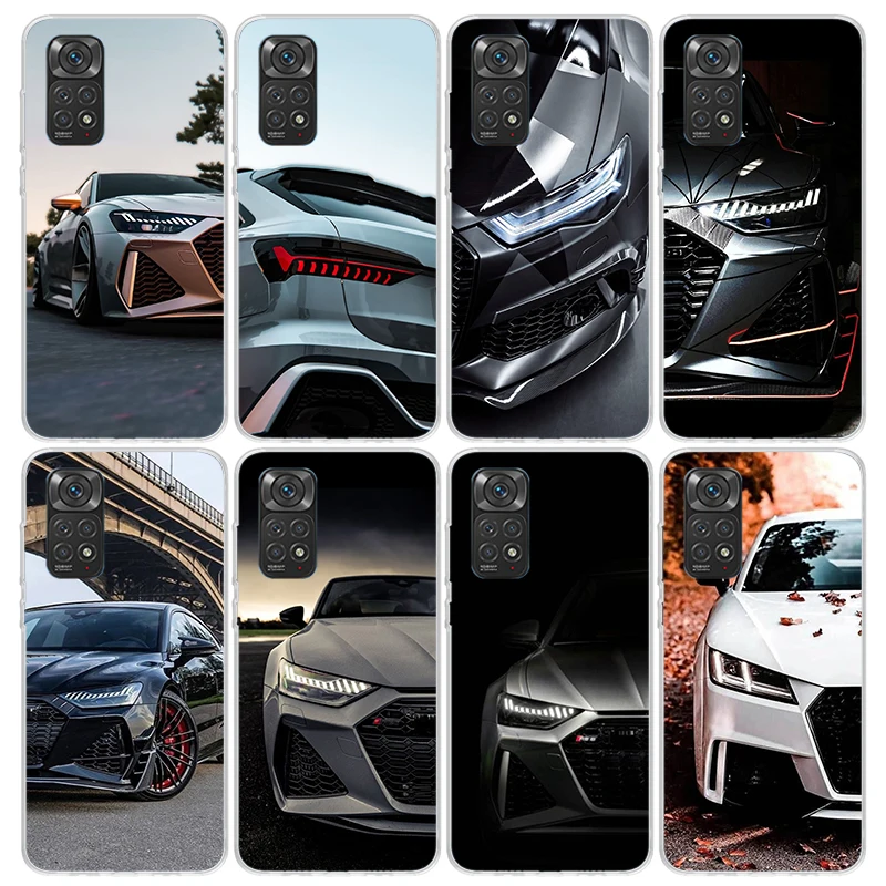 Super Car For A-Audis R-S Sport Phone Case for Xiaomi Redmi Note 13 12S 12 11S 11 11E 11T 10S 10 Pro Plus 9 9S 8 8T 7 5G Soft Co