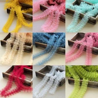 5cm wide wild candy color center pleated fluffy lace barcode hat headwear home textile bedding clothes skirt sewing accessories