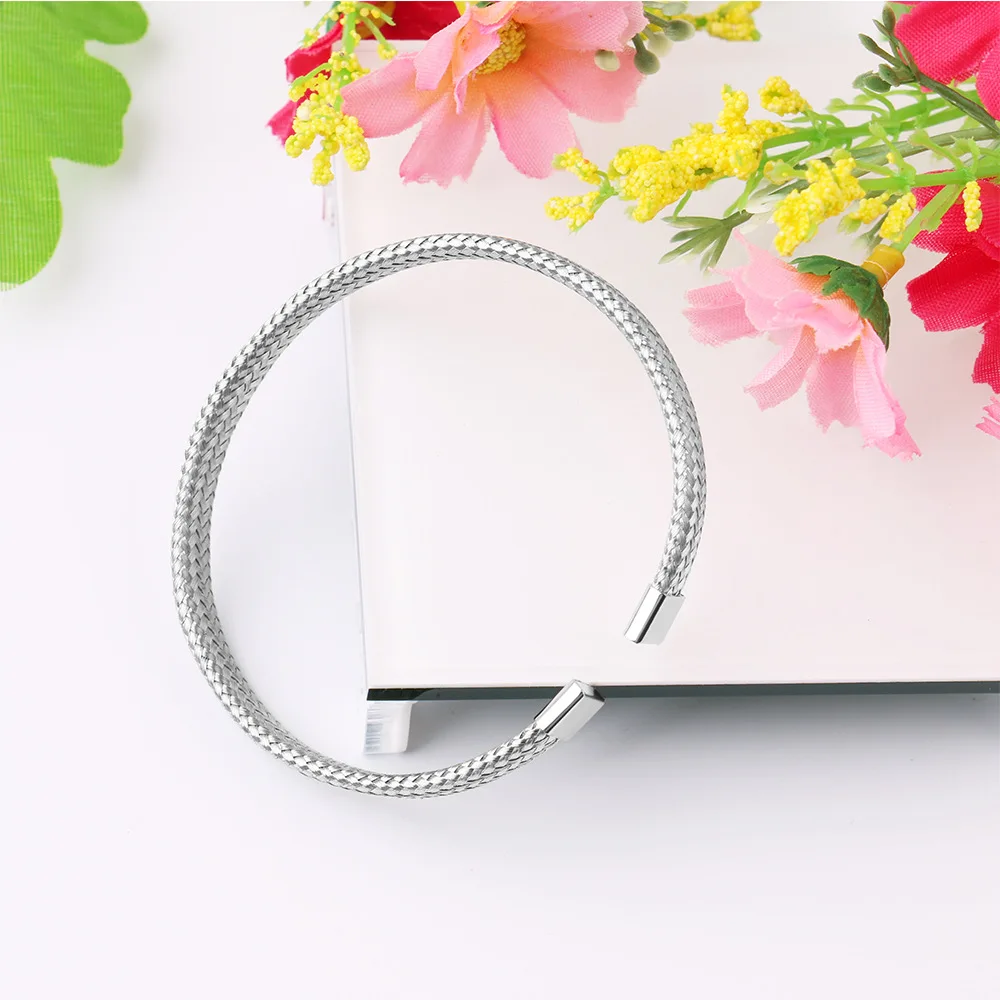 New Stainless Steel Bangle with Adjustable Unisex Bracelets