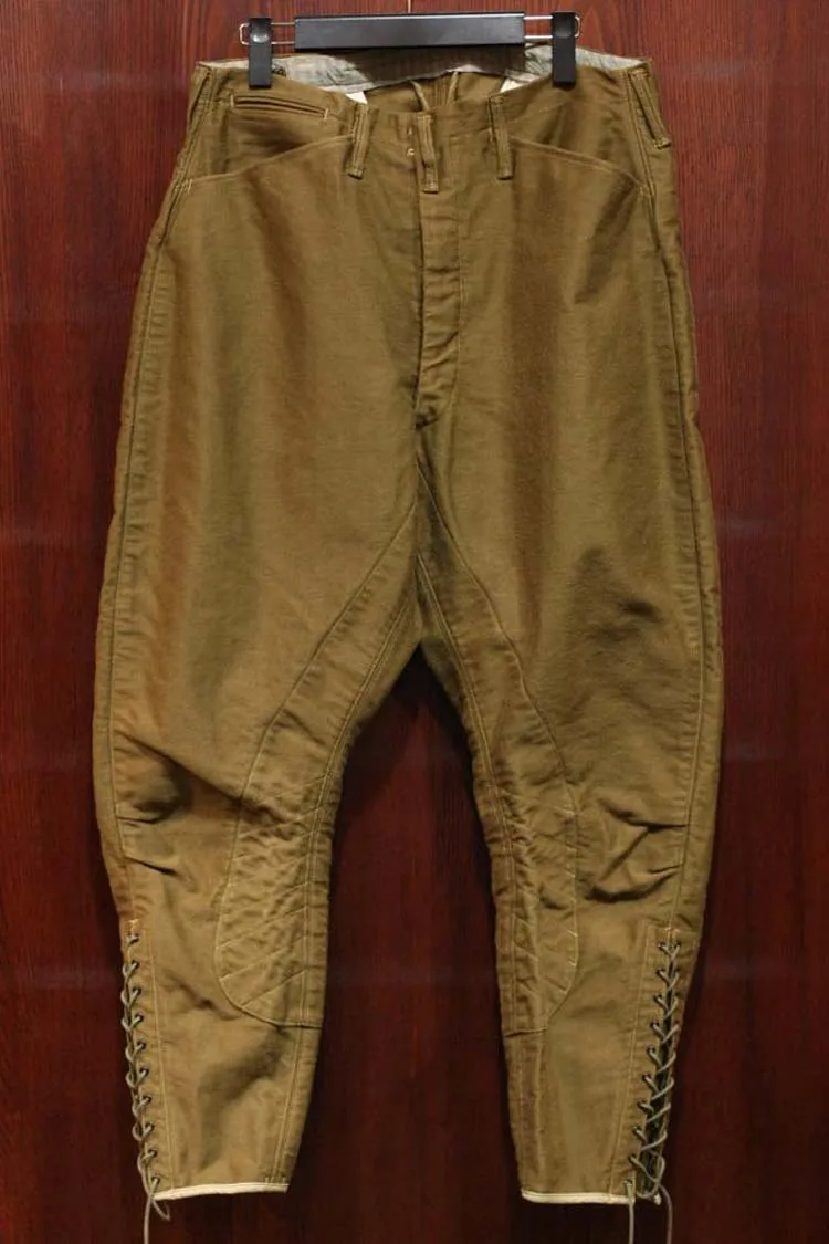 YANGHAOYUSONG Homemade YUTU&MM men's light brown twill cotton breeches cycling sports running mountaineering pencil trousers