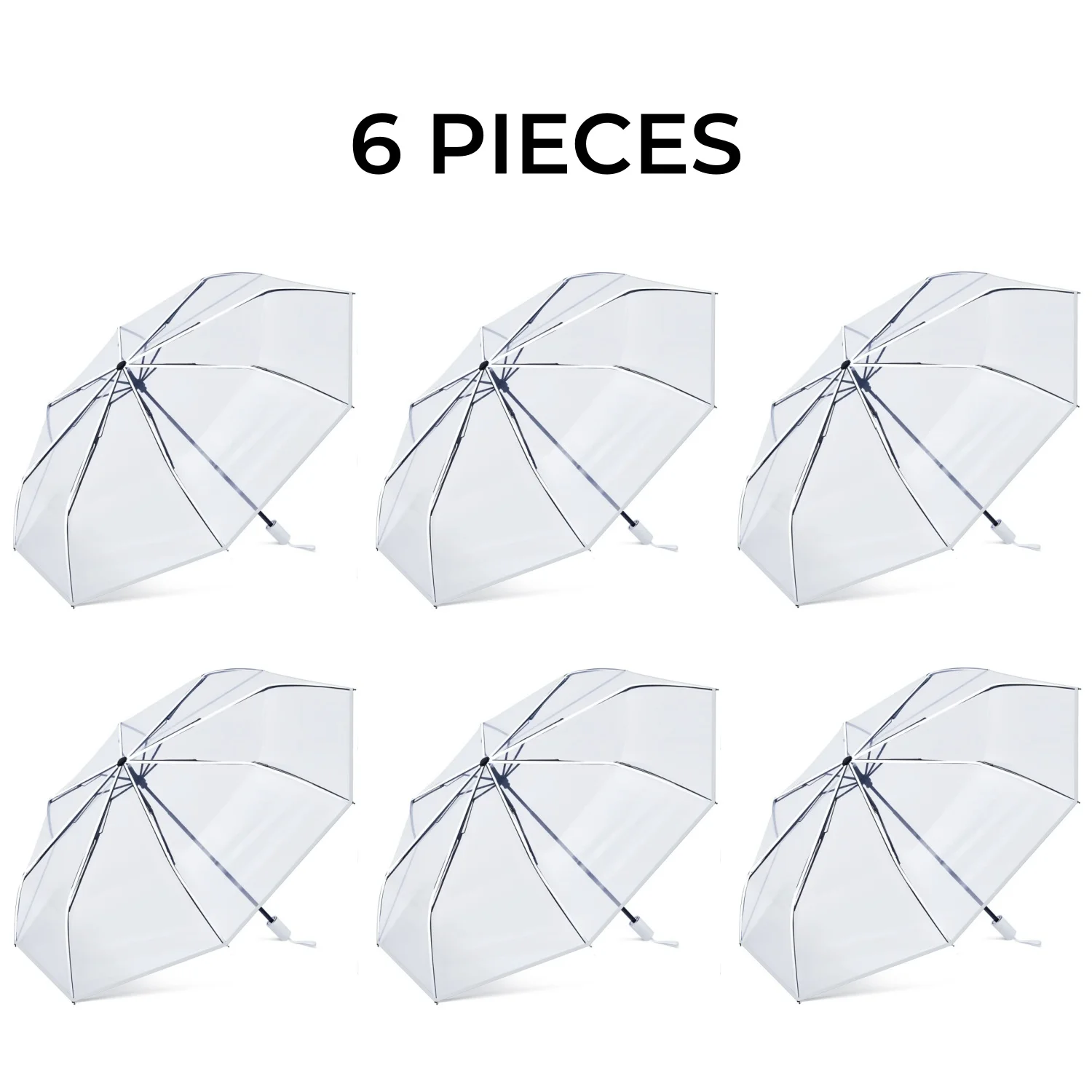 

Прозрачные складные зонты 6/12/18 шт.