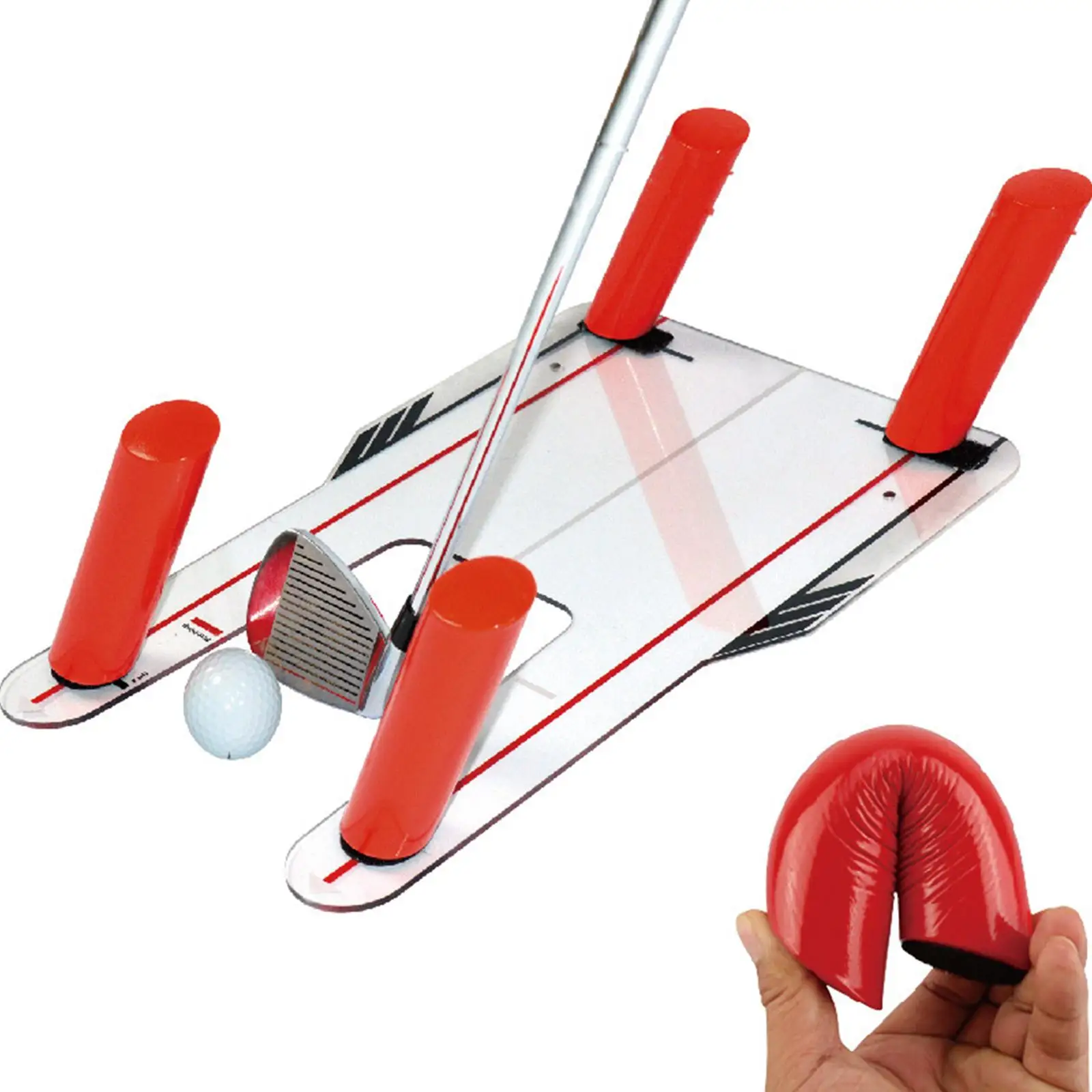 

Golf Putting Mirror Training Aid Portable Practice for Games Office Backyard