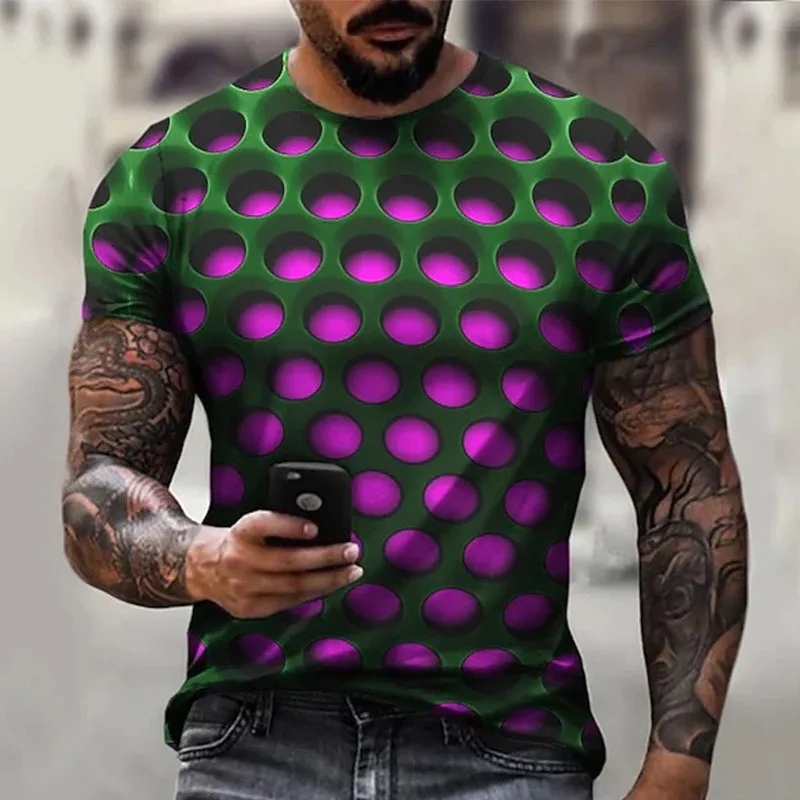 

Short Sleeve T Shirt Men's Casual 3D Digital Print Large Size Loose Fitness Sweatshirt Top XXS-6XL