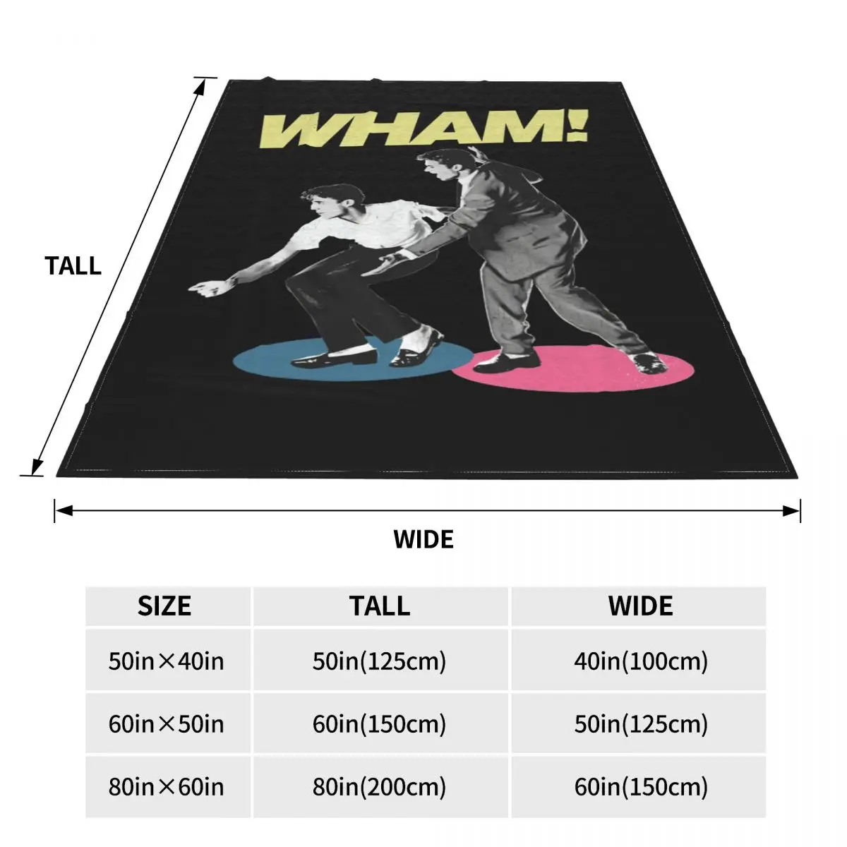 Ультрамягкое Флисовое одеяло из микрофибры Wham George Michael Jitterbug Dance Pop Music Ridgeley Tour Merch -