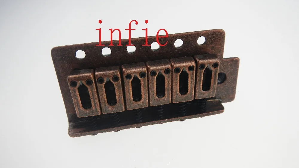 

A Set Copper red 6 String Flat Saddle Single Tremolo Bridge System for stratocaster Electric Guitar Replacement With Whammy Bar