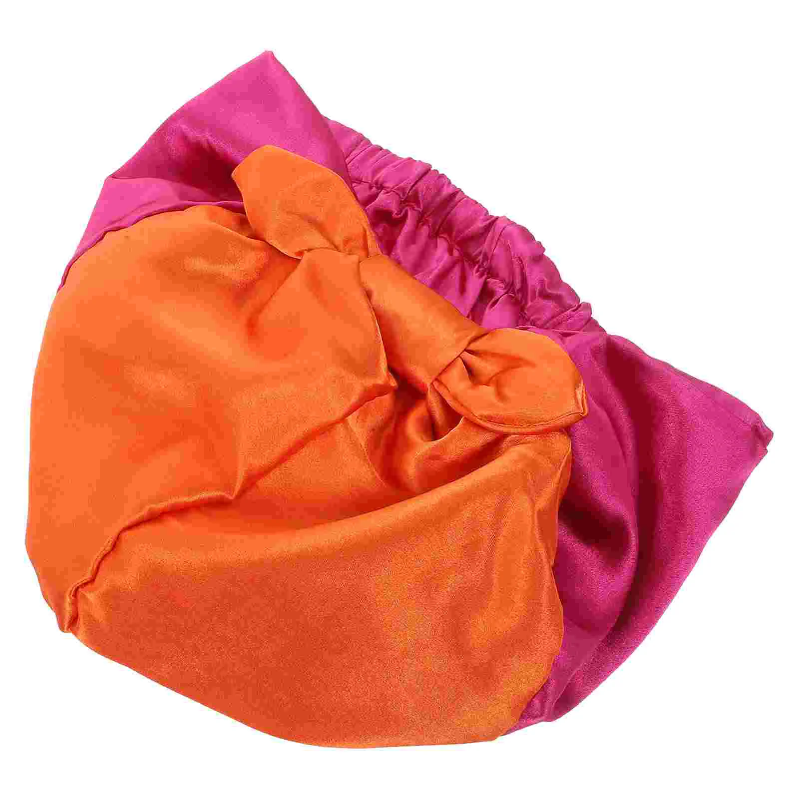 

Hats Satin Sleeping Bonnet Beanie Non-slip Decorative Curly Hair Women Miss