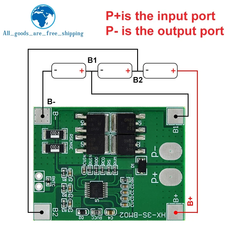 TZT 3S 9 6 В 11 1 12 Lifepo4 Защитная плата литиевой батареи Lipo 18650 BMS 14A ограничение 20A