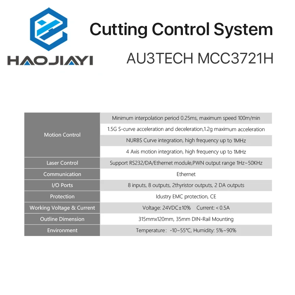 Система управления волоконной резкой AU3TECH MCC3721H с SC1000/2000 программным обеспечением