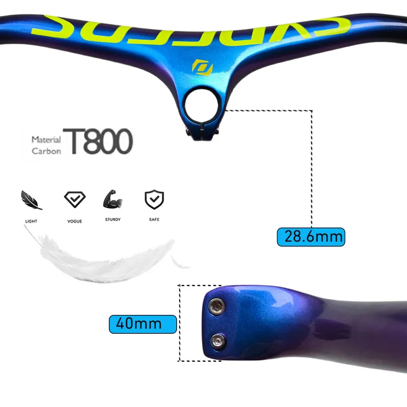 Фото Карбоновый руль Syncros Integrated Cockpit MTB 28.6mm -17 °   Ультралегкие компоненты для горных велосипедов 680-800 мм №5