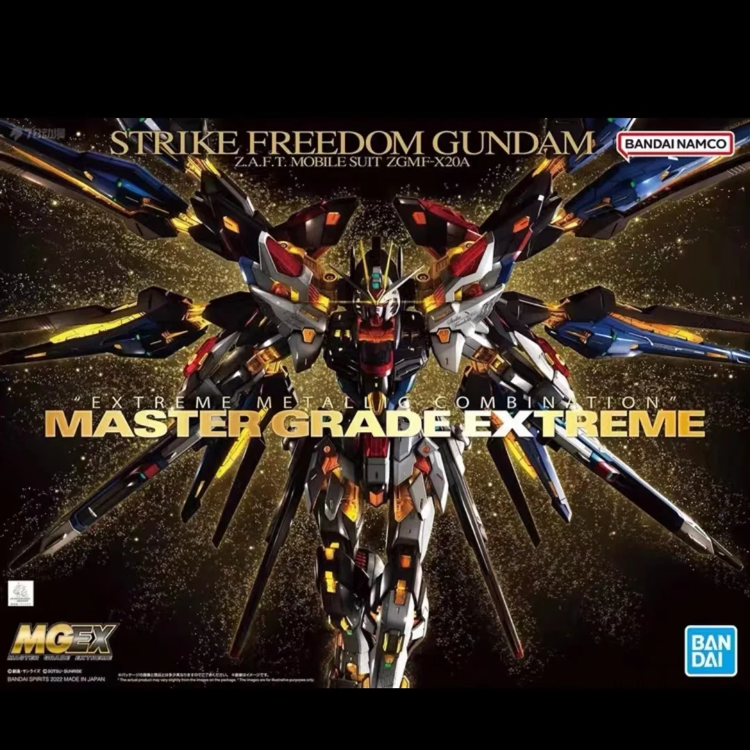 

BANDAI MGEX 1/100 STRIKE FREEDOM GUNDAM ZGMF-X20A Assembly Model Anime Collection Toys Gifts