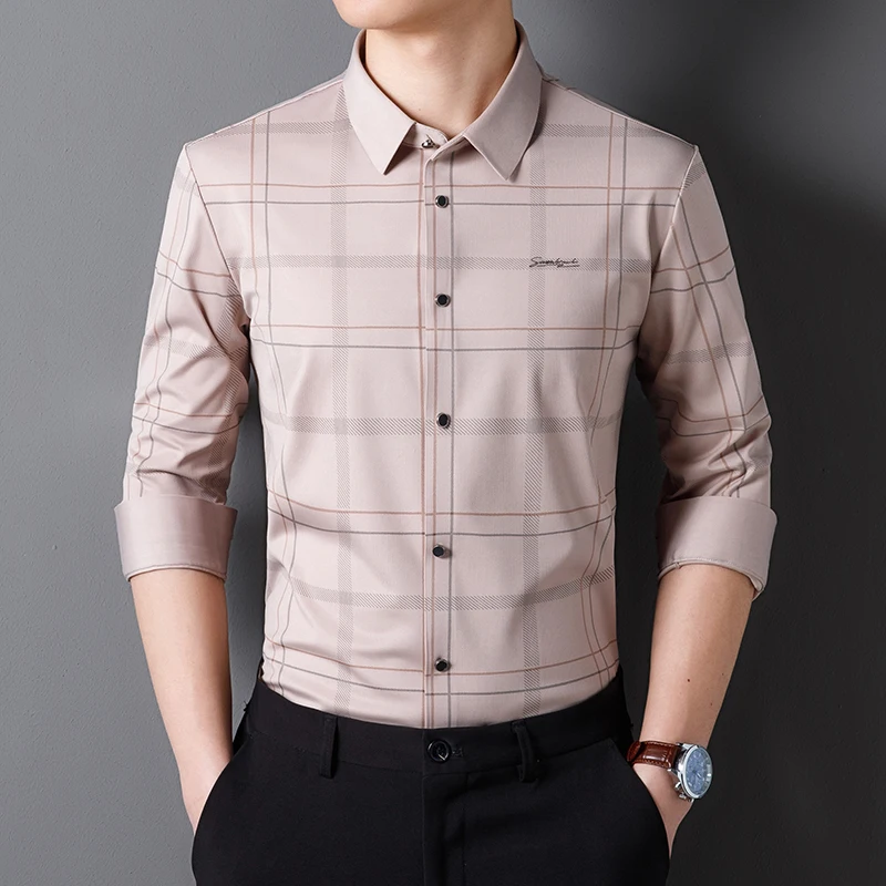 Модная Корейская популярная одежда эластичные рубашки с длинным рукавом для