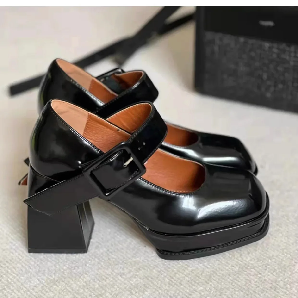 Элегантные черные сандалии Мэри во французском стиле удобные одинарные туфли на