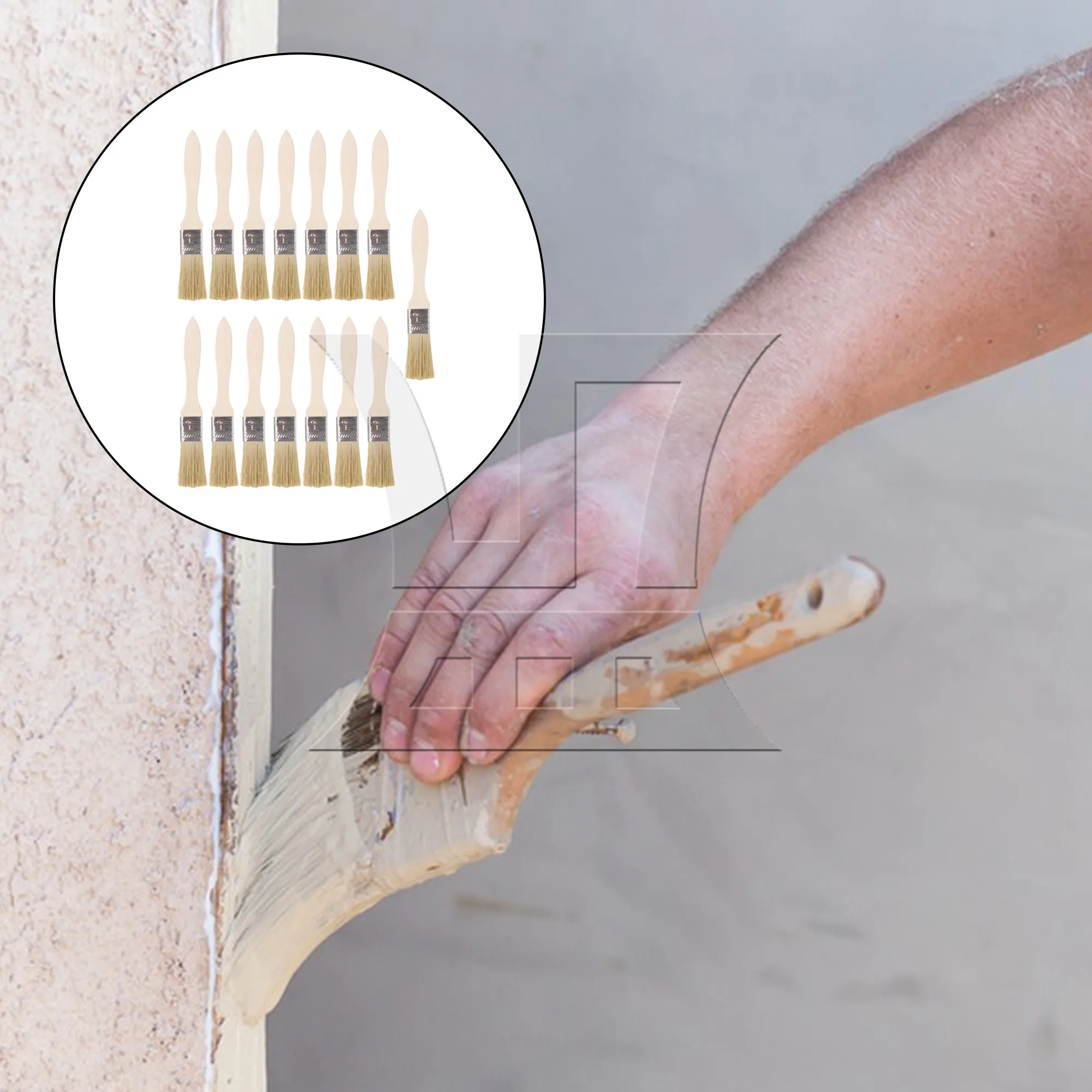 15 шт. кисточка с утолщенной деревянной ручкой для украшения дома