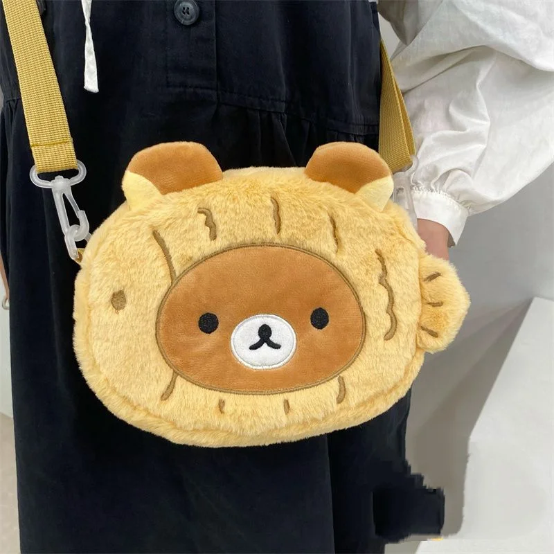 Kawaii Rilakkuma Snapper сумка на плечо мультяшная плюшевая для хранения осенняя новая