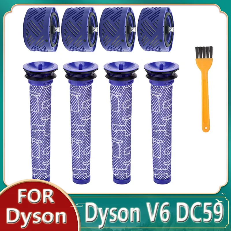 

Pre & Post-Motor HEPA Filter For Dyson V6 DC59 Vacuum Cleaner Parts # DY-96674101 & DY-96566101 Kit Replace Accessories