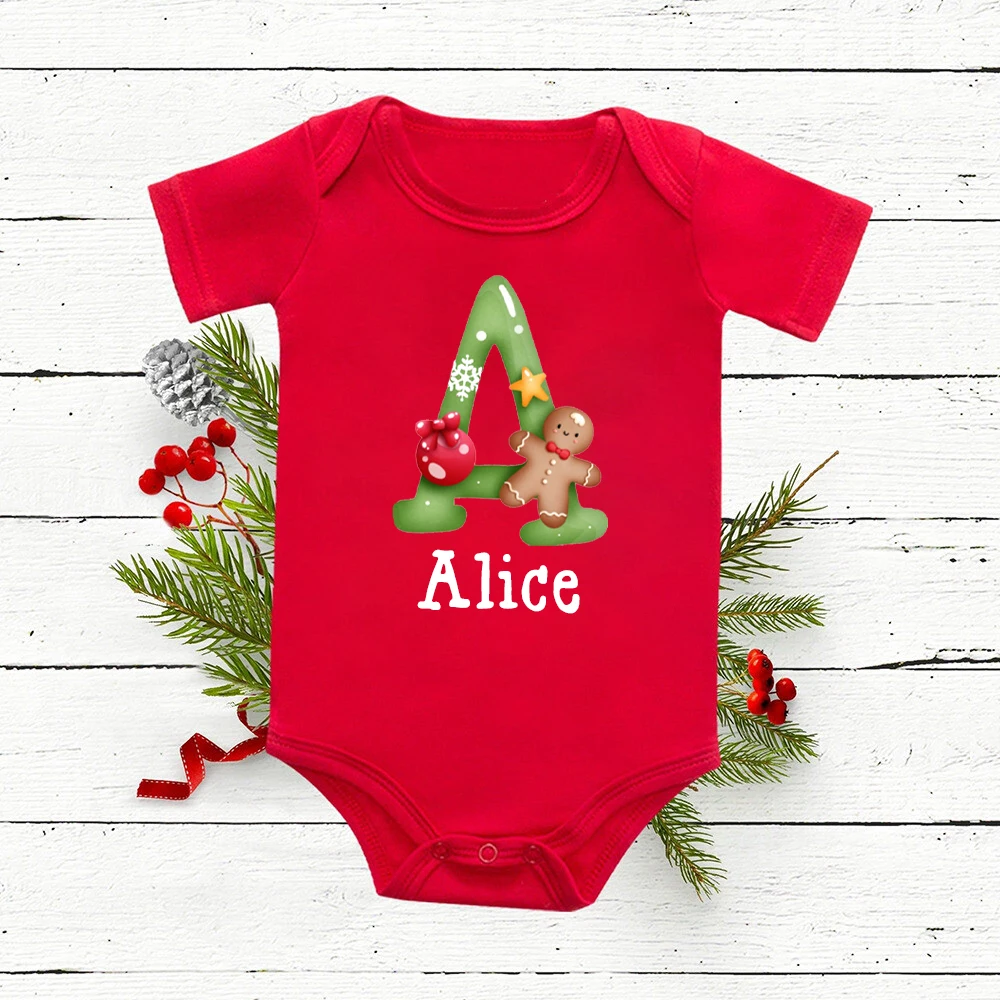 Персонализированный рождественский детский комбинезон одежда для мальчиков и