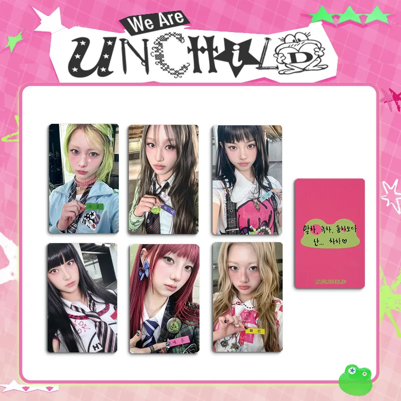 Фото Коллекционные фотокарточки K-pop UNCHILD (6 шт./набор) из нового альбома 