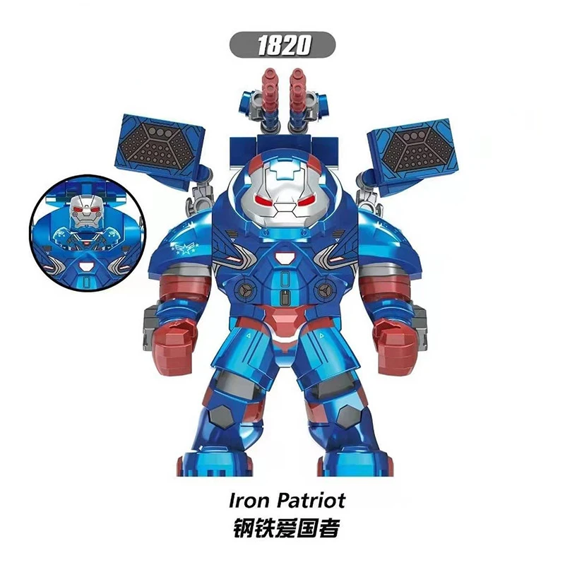 

XH1802 Anti-Hulk Mech Iron Man Adult Assembled Building Block Toy Ornaments Children's Educational Toys Mini Figure Blocks