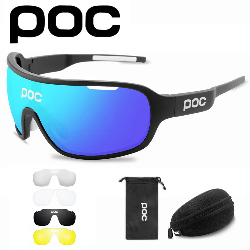 

POC Do Blade 5 Lenses Set Polarizing Riding Glasses UV400 Bicycle Goggles Outdoor Sports Goggles Sport Sunglasses Men