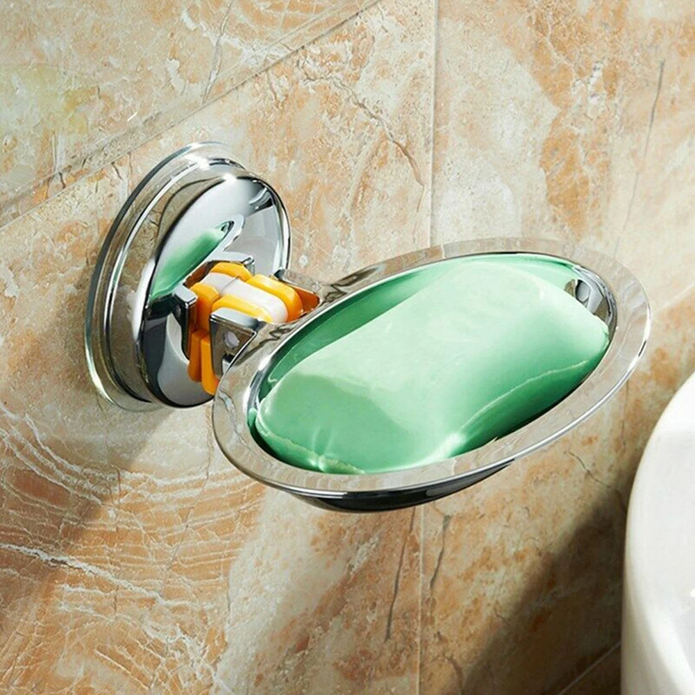 

1pc Soap Dish Stainless Steel Durable Soap Box Bathroom Wall Mounted Soap Container Bathroom Shower Accessories