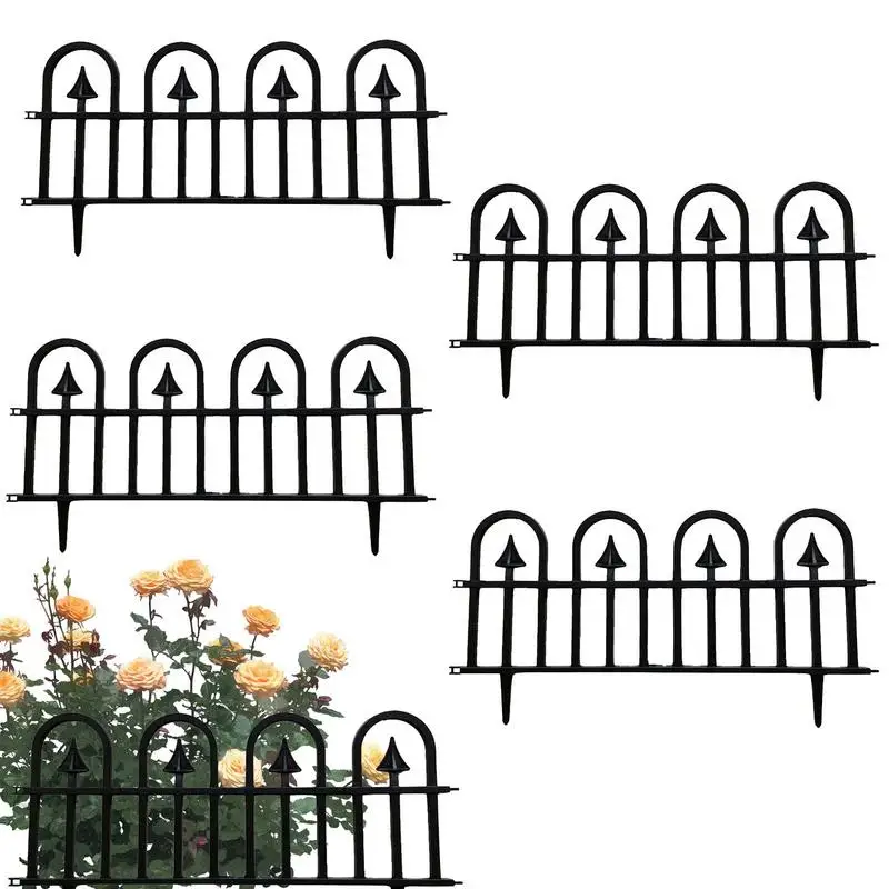 

Окантовка для сада, декоративная окантовка 5 шт., рециркулированная стильная декоративная окантовка для сада, окантовка без колов, проволока, окантовка для патио