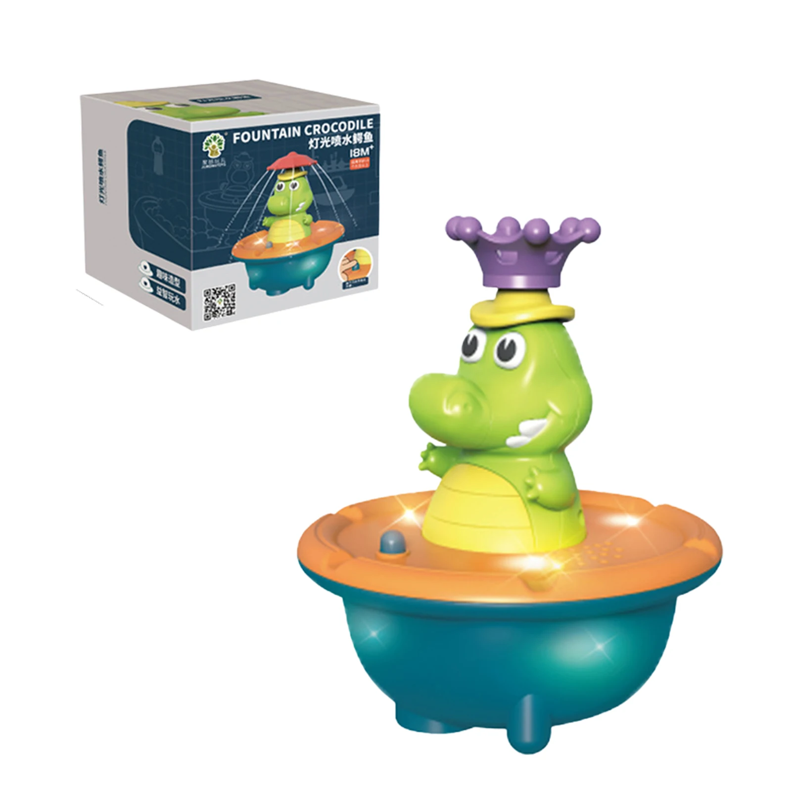 

Crocodile Bath Toys Battery-Powered Baby Crocodile Bath Toy Automatic Water Sprinkler Bathtub Toys 5 Modes Water Spraying Bath
