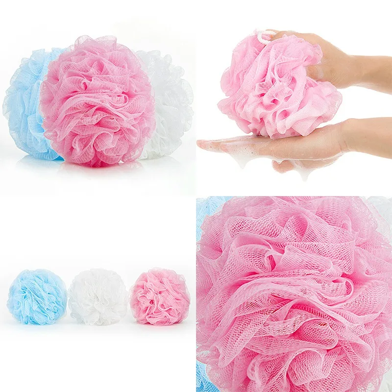 

Soft Body Bubbles Sponge Bath Ball Nylon Scrubber Loofah Mesh Net Ball Cleaning Bath Sponge Multi-color Shower Flower