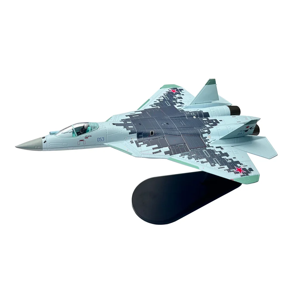 Фото Модель российского военного самолета SU57 Air Force Su-57 Stealth Fighter из коллекции или в подарок, 1/100 №2