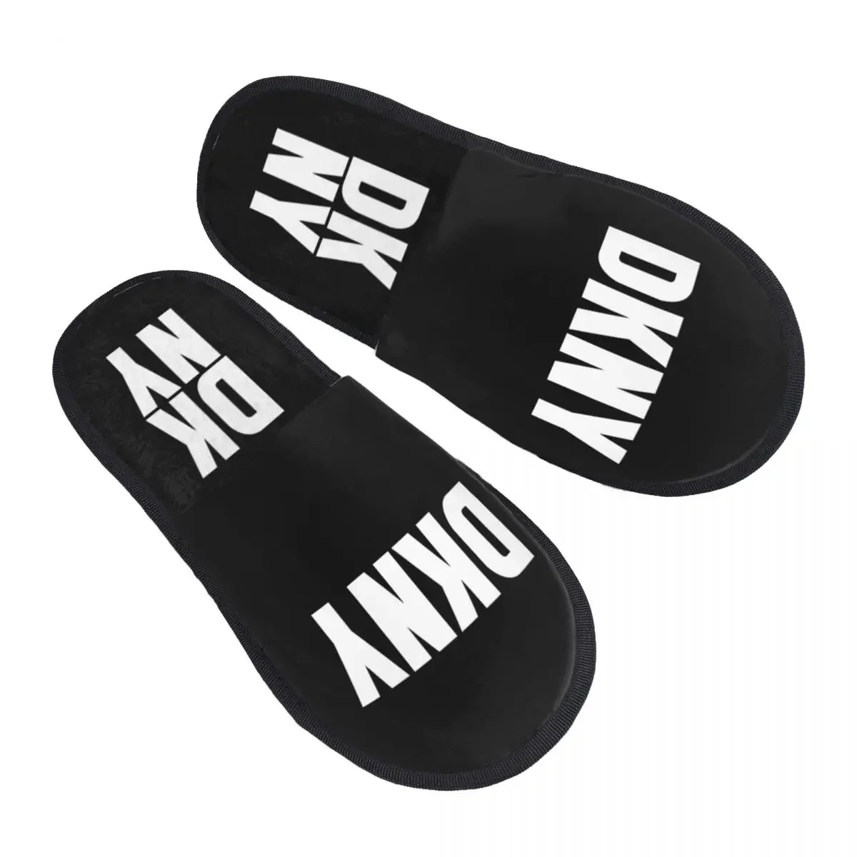 

Модные зимние плюшевые тапочки DKNYs, мягкие сланцы из пены с эффектом памяти для спальни, Нескользящие