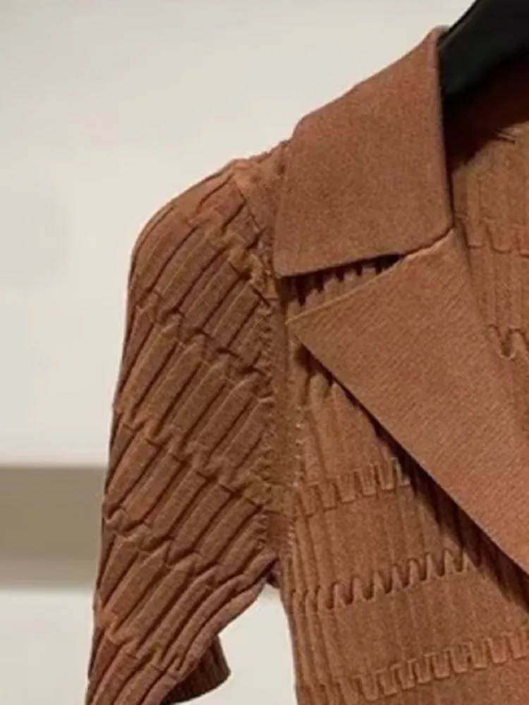 

Women Short Sleeve Single Button Slim Sweater Notched Female Knitwear Jumper Pullover Top Spring 2022