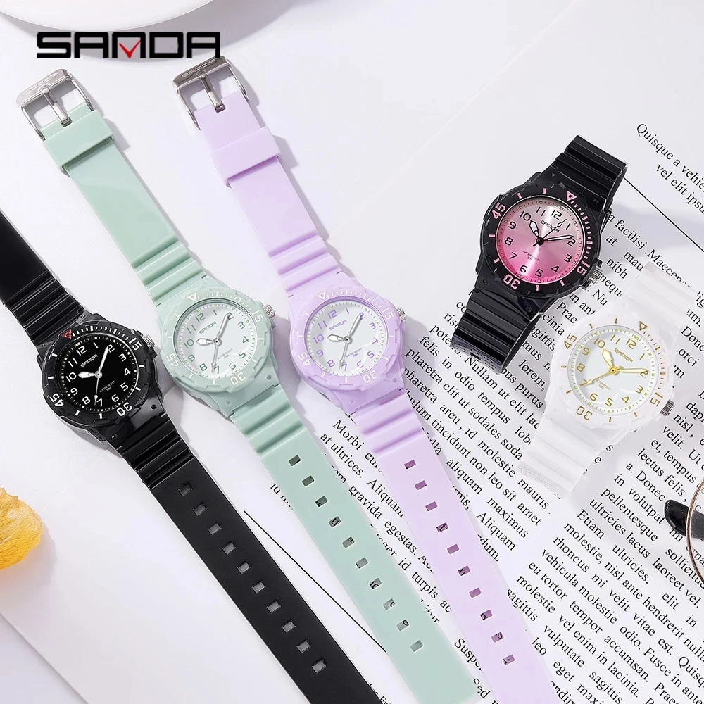 SANDA Fashion Trend Women Watch 2023 New Casual Womens Clock Luminous Hands 50M Waterproof Wristwatches Quartz Reloj Mujer 6011 enlarge
