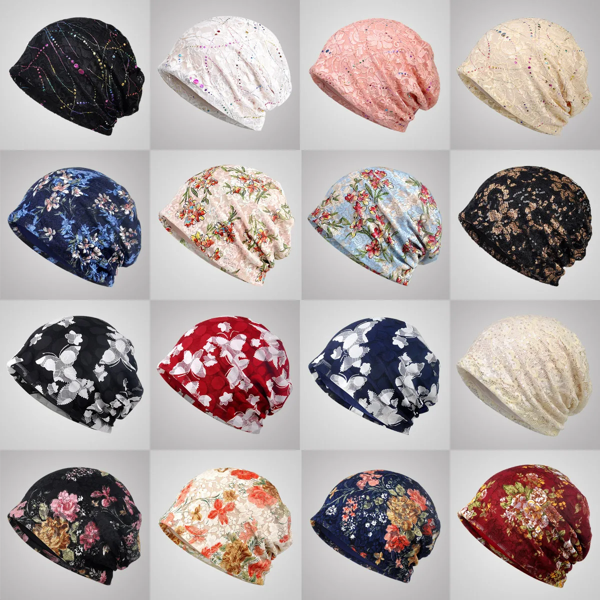 

Clearance Spring Autumn Summer Winter Hats For Women Men Beanie Turban Hat Cheap Price Good Quality Ladies Random Color