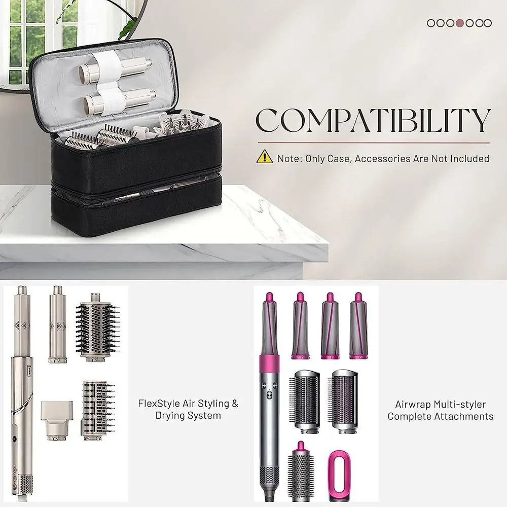 Двухслойная сушилка для волос портативная водонепроницаемая сумка бигуди