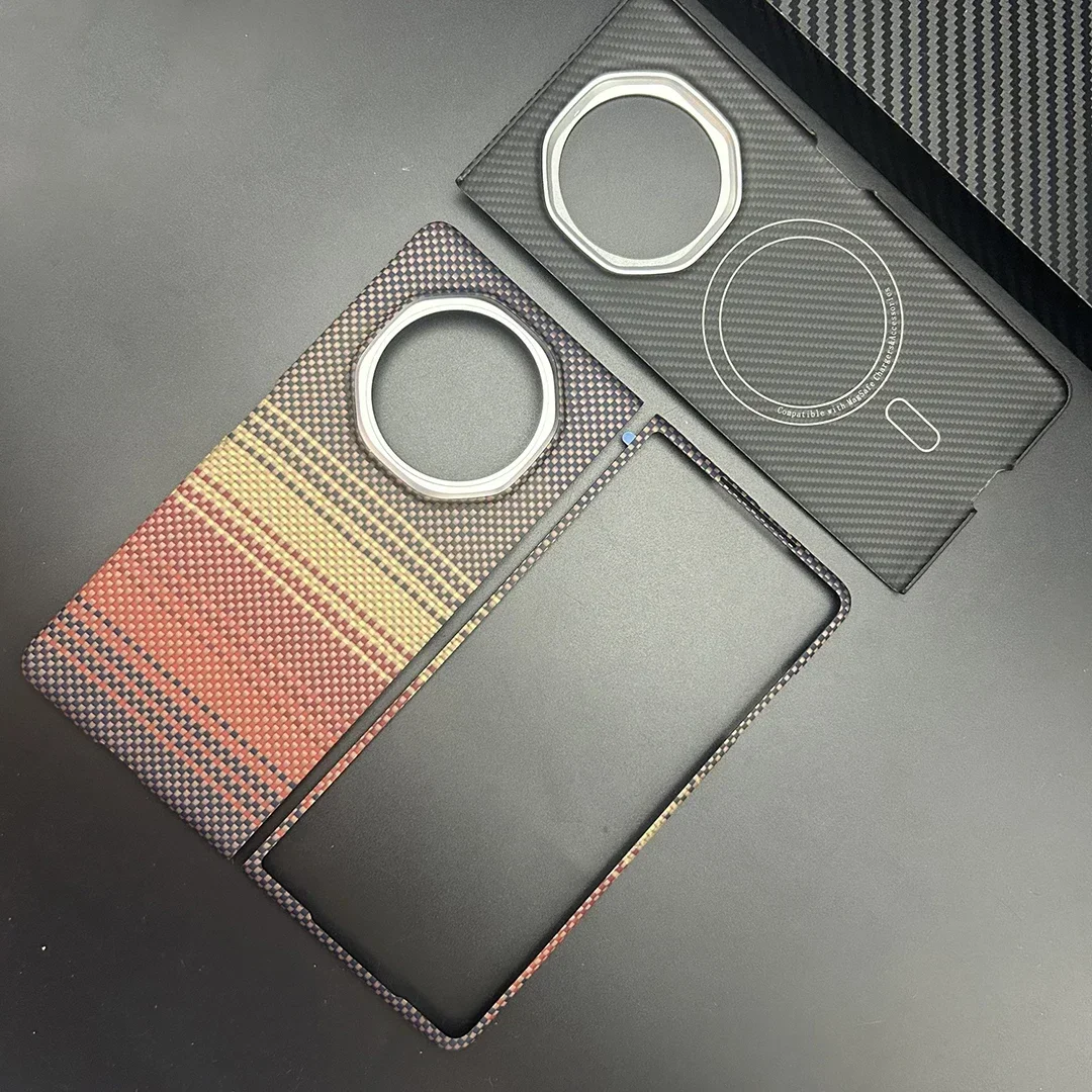 Магнитный чехол для телефона из настоящего арамидного углеродного волокна 600D