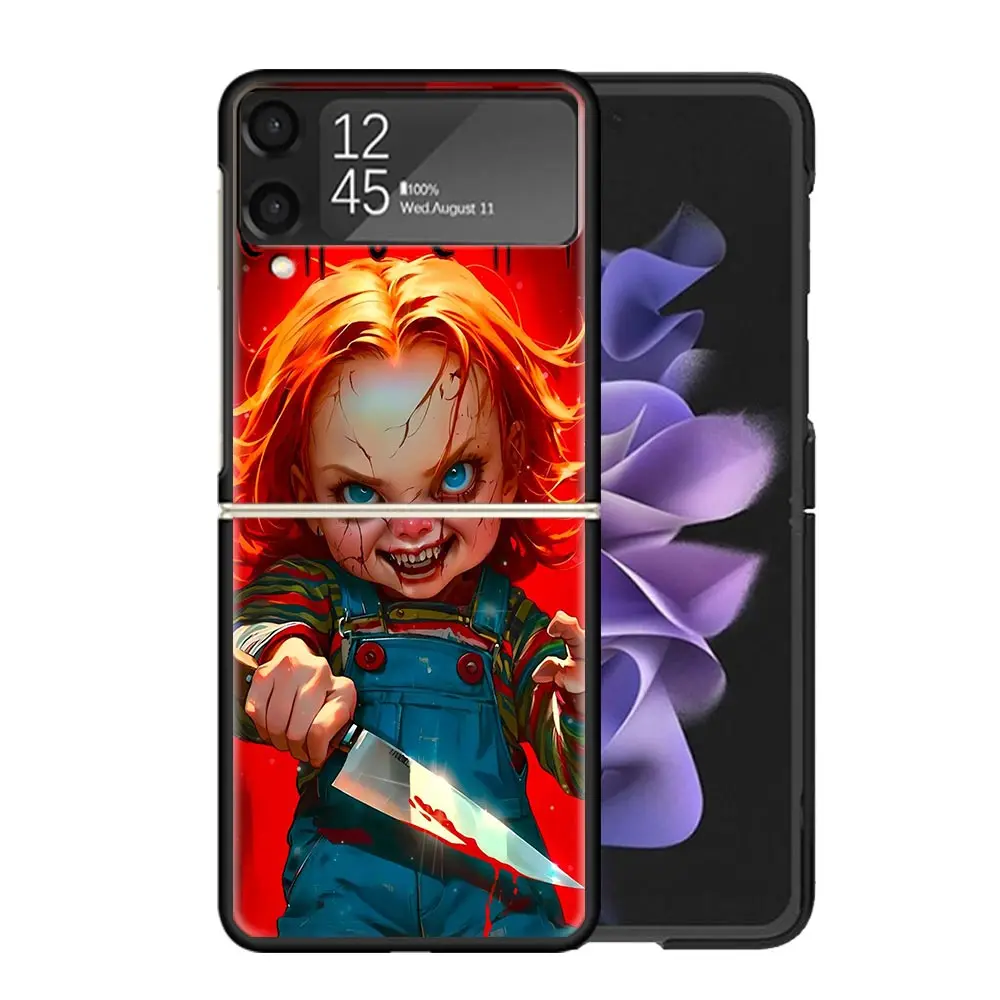 Фото Чехол для телефона «Кукла-люкла ужасов» для Samsung Galaxy Z Flip6 Flip4 Flip5 Flip3 Чехлы Z Flip 6 3 4 5 5G Задняя крышка Fundas №2