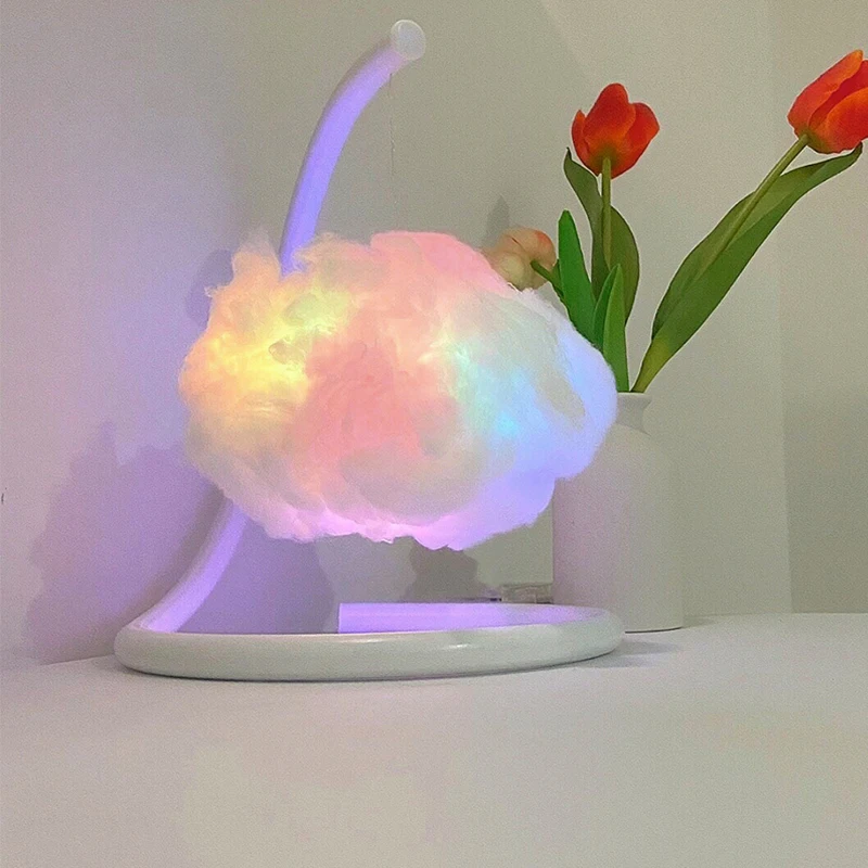 Cloud and Mist Ins Atmosphere Creative Photo Bedroom Living Room Festival Table Lamp Bedside Small Night Light Dormitory Decor