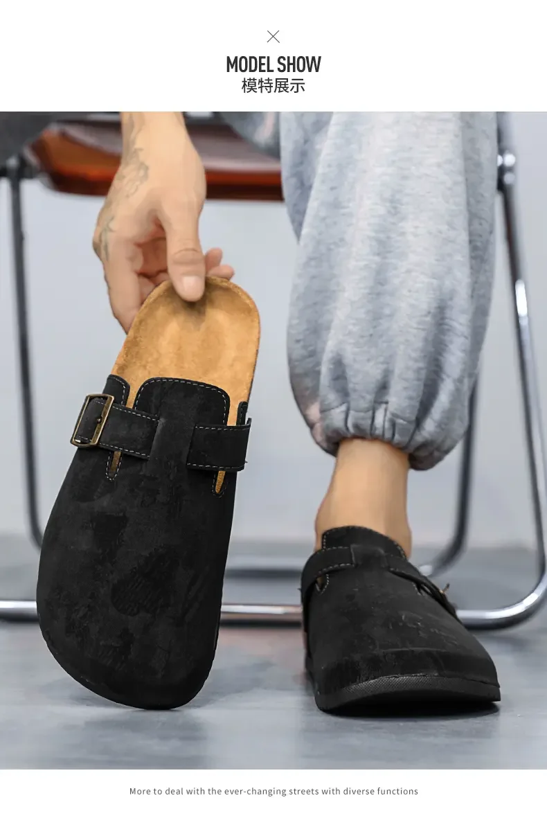 2024 обувь Birkenstock четыре сезона мужская baotou для ленивой пары полутапочки