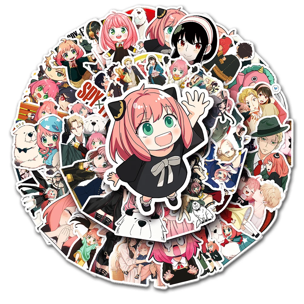 

10/30/50PCS Anime SPX X FAMILY Stickers Kids Toys Gifts Waterproof DIY Laptop Phone Fridge Luggage Cute Cartoon Sticker Decals
