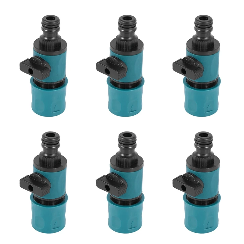 

Plastic Valve With Quick Connector Agriculture Garden Watering Prolong Hose Irrigation Pipe Fittings Hose Adapter 6 Pc